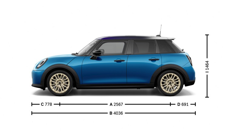 MINI Cooper sa 5 vrata - dimenzije - uvodna slika